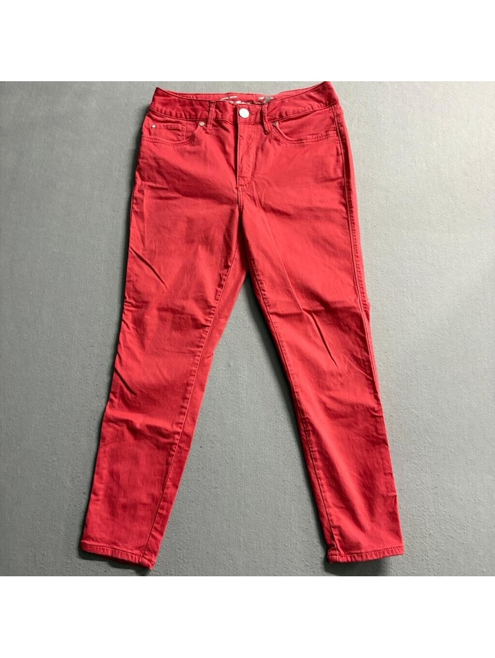 Seven7 High Rise Skinny Crop Jeans Womens Size 8 Red Stretch Denim Crop Pants